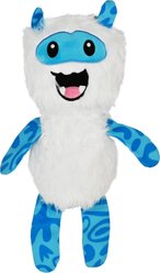 Kensie Yeti Faux Fur Jumbo Plush Dog Toy with Squeakers & Crinkle Sounds, White/Blue, 20-in slide 2 of 6