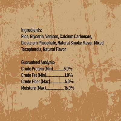 Show full view: Rewardables Wild Chews Venison Recipe Limited Ingredient Dog Chews, 12 count slide 6 of 6