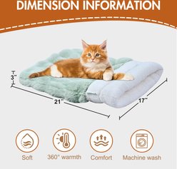 GOOPAWS 4 in 1 Self Warming Cat Sack Bed Cave, Green slide 2 of 7