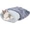 Show in main carousel: GOOPAWS 4 in 1 Self Warming Cat Sack Bed Cave, Grey slide 1 of 8