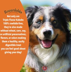 Rewardables Rawhide-Free Chicken, Beef & Healthy Sweet Potato Flavor Kabobs Dog Treats, 11.6-oz bag, 15 count slide 2 of 6