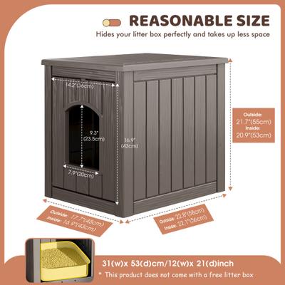 Show full view: KAMABOKO Weatherproof PP Plastic Indoor & Outdoor Cat House, Grey slide 2 of 7