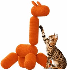 KOUSEI Large Giraffe Tower Modern Climb Toy Play Center 33.46-in Cotton Cat Tree & Condo, Orange slide 1 of 6