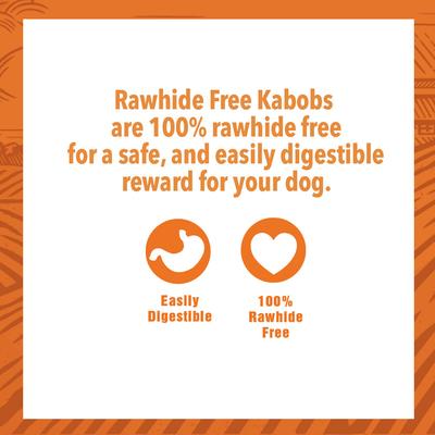 Show full view: Rewardables Rawhide-Free Chicken, Beef & Healthy Sweet Potato Flavor Kabobs Dog Treats, 11.6-oz bag, 15 count slide 5 of 7