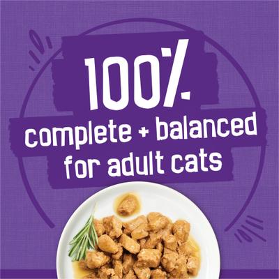 Show full view: Friskies Meaty Bits with Ocean Fish & Chicken Dinner Chunks in Gravy Variety Pack Canned Wet Multi Cat Food, 13.5-oz can, 12 count slide 5 of 11