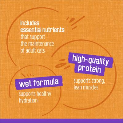 Show full view: Friskies Meaty Bits Chicken Dinner Chunks in Gravy Canned Wet Multi Cat Food, 13.5-oz can, 12 count slide 8 of 12