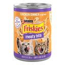 Friskies Meaty Bits Chicken Dinner Chunks in Gravy Canned Wet Multi Cat Food, 13.5-oz can, 12 count