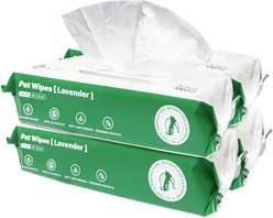 Pet Marvel Hypoallergenic Grooming Dog & Cat Wipes, Lavender, 400 count