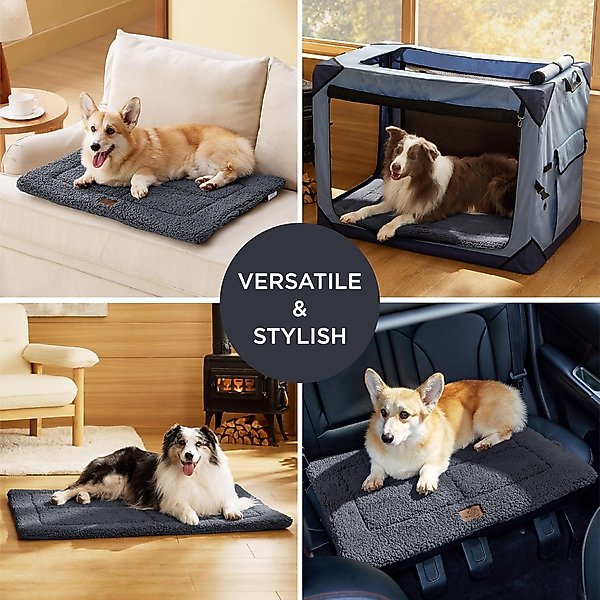 Show full view: Bedsure Thin Reversible Dog Crate Mat, Grey, 35-in slide 5 of 8