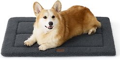 Bedsure Thin Reversible Dog Crate Mat, Grey, 35-in