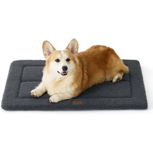 Bedsure Thin Reversible Dog Crate Mat, Grey, 35-in