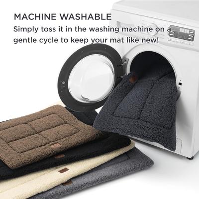 Show full view: Bedsure Thin Reversible Dog Crate Mat, Grey, 35-in slide 5 of 9