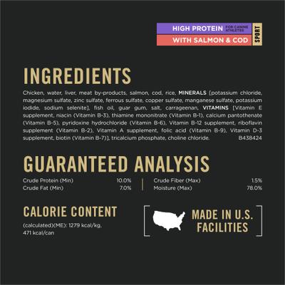 Show full view: Purina Pro Plan Sport High Protein Salmon & Cod Entrée Wet Dog Food, 13-oz can, case of 12 slide 8 of 12