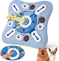 PawsPik Interactive Treat Dispensing Puzzle Dog Toy, Light Blue