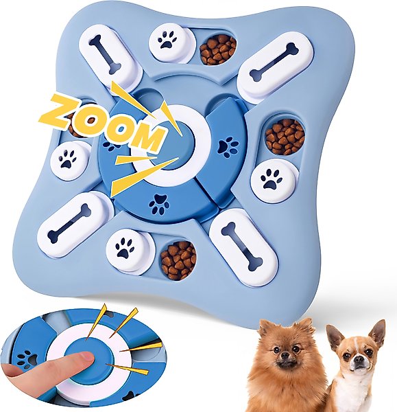 Show full view: PawsPik Interactive Treat Dispensing Puzzle Dog Toy, Light Blue slide 1 of 10
