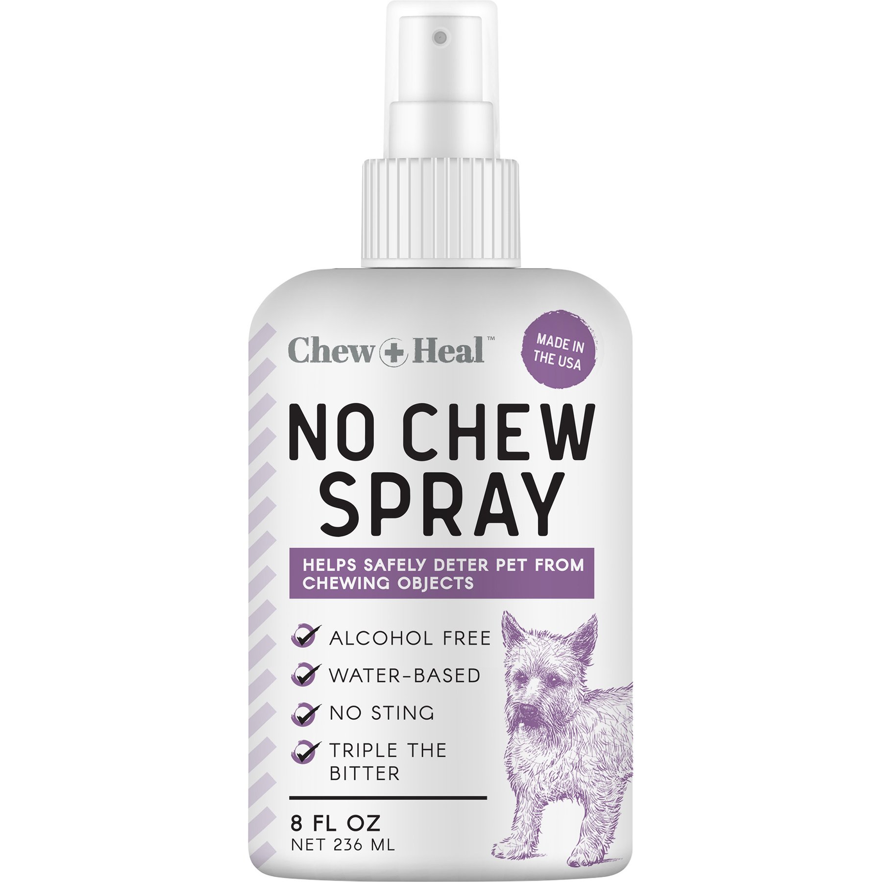 Chew + Heal No Chew Dog & Cat Spray, 8-fl oz bottle