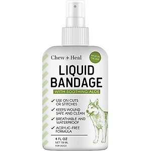Chew + Heal Liquid Bandage for Dogs, 4-fl oz bottle
