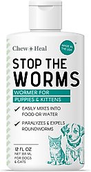 Chew + Heal Stop The Worms Wormer for Puppies & Kittens, 12-fl oz bottle