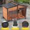 Show in main carousel: Aivituvin-AIR7021-IN-HP Heated Insulated Metal Frame Wooden Dog House slide 8 of 9