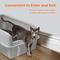 Show in main carousel: Wisfor High Sided Spill Proof Stainless Steel Cat Litter Box Pan with Spoon, Large: 13-in slide 6 of 9