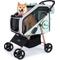 Show in main carousel: Ownpets Foldable Dog Stroller with Detachable Carrier, Mint Green, Medium slide 1 of 9