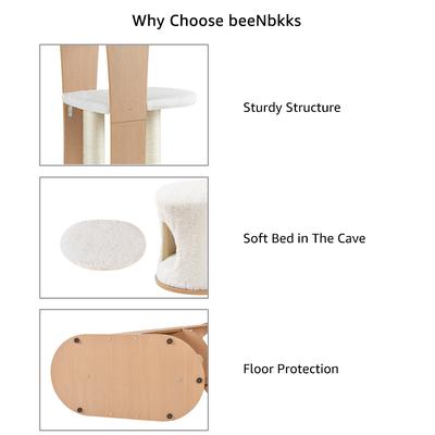 Show full view: beeNbkks Modern Furniture Style Cat Tree & Condo slide 7 of 8