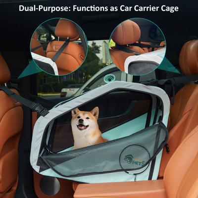 Show full view: Ownpets Foldable Dog Stroller with Detachable Carrier, Mint Green, Medium slide 8 of 9