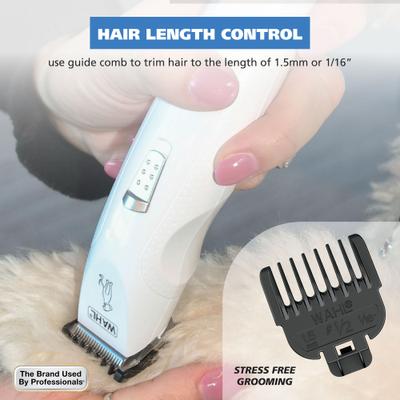 Show full view: Wahl Yelp-Free Trimmer Dog Clipper, White/Silver slide 8 of 11