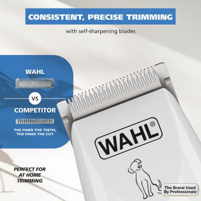 Show full view: Wahl Yelp-Free Trimmer Dog Clipper, White/Silver slide 7 of 11