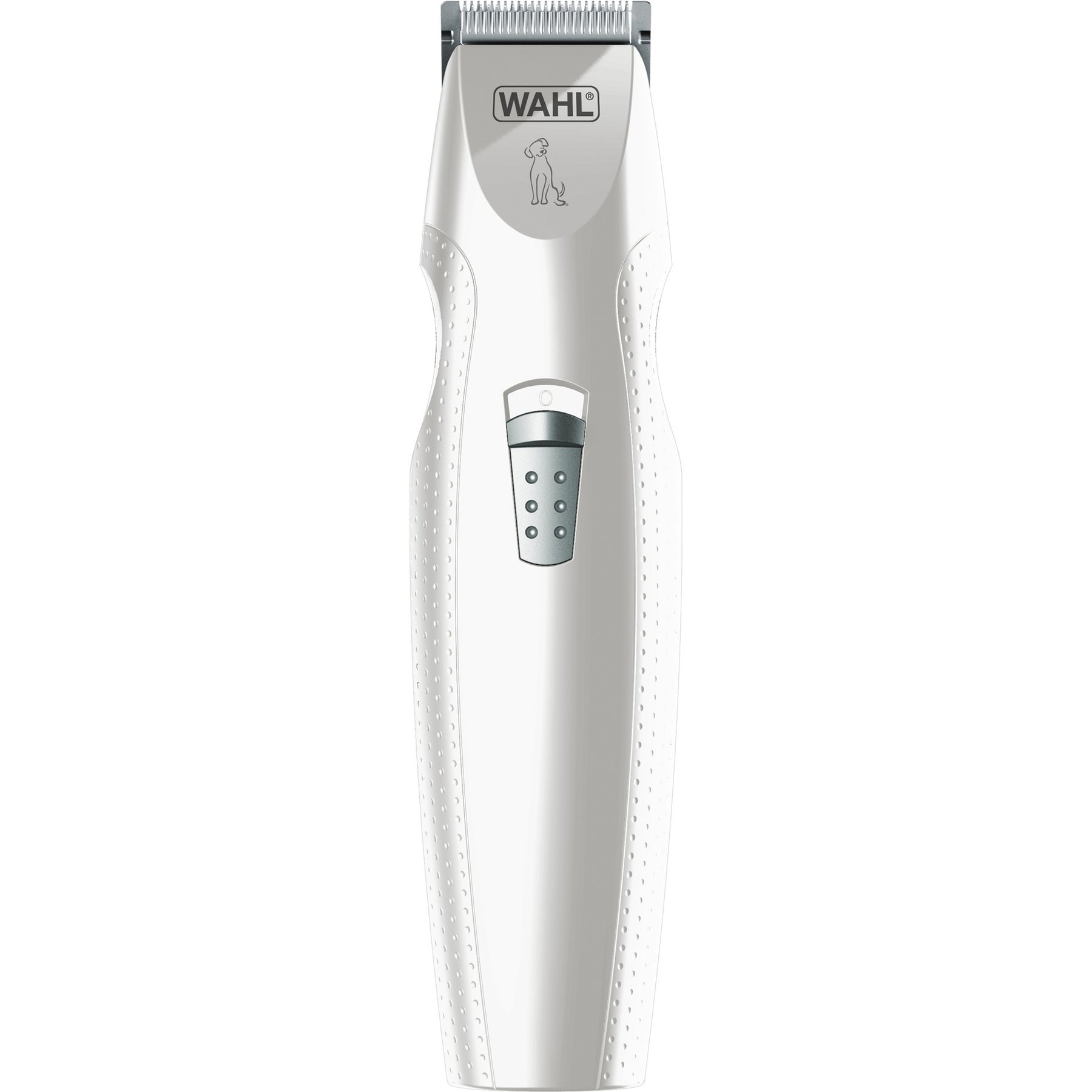 Wahl Yelp-Free Trimmer Dog Clipper, White/Silver
