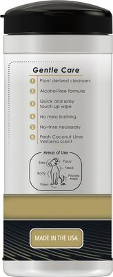 Show full view: Wahl Refresh Large Coconut Lime Verbena Dog Cleaning Wipes, White/Black/Gold slide 3 of 5