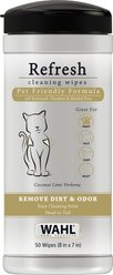 Wahl Refresh Coconut Lime Verbena Cat Cleaning Wipes, White/Black/Gold
