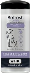 Wahl Refresh Large Lavender Chamomile Dog Cleaning Wipes, White/Black/Lavender