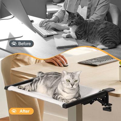 Show full view: SMONTER Clamp-On Foldable Cat Bed, Grey slide 3 of 10