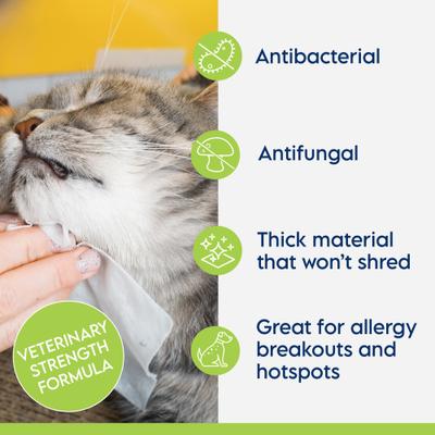 Show full view: Swederma Keto-C Ketoconazole Antiseptic Dog & Cat Wipes, White, 50 count slide 5 of 7