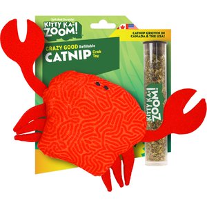 Kitty Ka-Zoom Zoomie Crab Refillable Catnip Cat Toy with Catnip