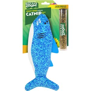 Kitty Ka-Zoom Zoomie Shark Refillable Catnip Cat Toy with Catnip