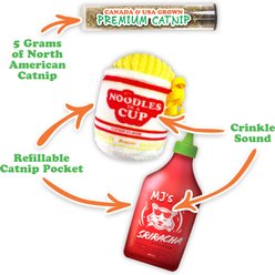 Meowijuana Get Noodly Noodles & Sriracha Catnip Cat Toy, 2 count slide 2 of 8