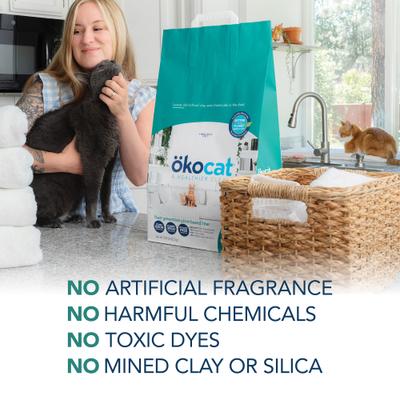 Show full view: Okocat Multi-Cat Premium Clumping Wood Unscented Cat Litter, 12.6-lb bag slide 10 of 12