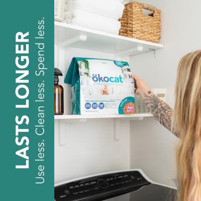 Show full view: Okocat Multi-Cat Premium Clumping Wood Unscented Cat Litter, 12.6-lb bag slide 8 of 12