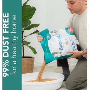 Okocat Multi-Cat Premium Clumping Wood Unscented Cat Litter, 26-lb bag