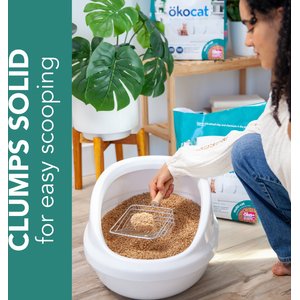 Okocat Multi-Cat Premium Clumping Wood Unscented Cat Litter, 26-lb bag