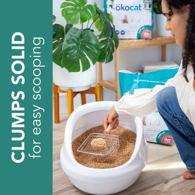 Show full view: Okocat Multi-Cat Premium Clumping Wood Unscented Cat Litter, 12.6-lb bag slide 6 of 12