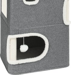 Wooflex Cat Cube 2-Level Indoor Cat Condo, Grey slide 2 of 7