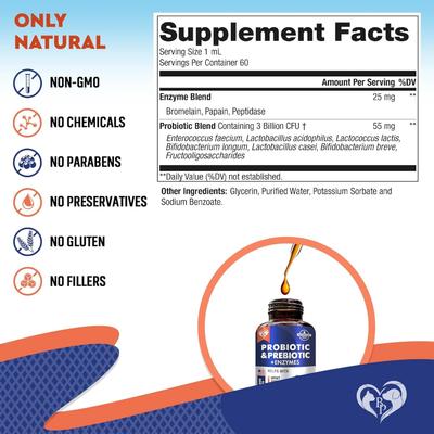 Show full view: Beloved Pets Probiotics & Prebiotics with Enzymes Liquid Supplement for Digestive Support in Dogs & Cats, 2-fl oz bottle slide 7 of 9