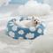 Show in main carousel: Lesure Calming Cute Modern Plush Jacquard Shaggy Orthopedic Anti-Slip Donut Dog & Cat Bed with Removable Cover, Blue, Small slide 6 of 9