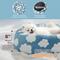Show in main carousel: Lesure Calming Cute Modern Plush Jacquard Shaggy Orthopedic Anti-Slip Donut Dog & Cat Bed with Removable Cover, Blue, Small slide 2 of 9