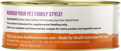 Show full view: Health Extension Grain-Free Chicken Canned Dog Food, 5.5-oz, case of 24 slide 3 of 12