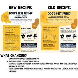 West Paw Peanut Butter & Banana Creamy GMO-Free Lickable Dog Treats, 6.2-oz bag