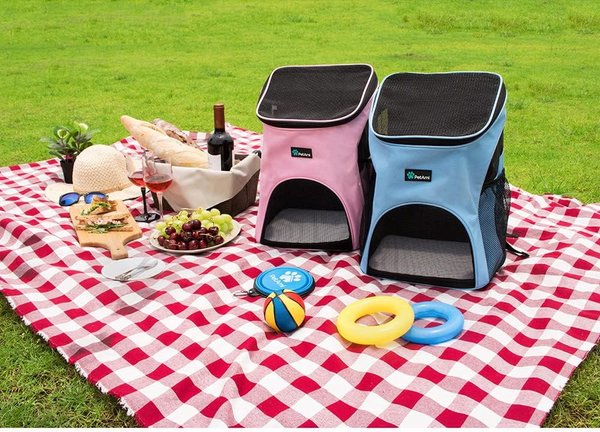Show full view: PetAmi Premium Backpack Dog & Cat Carrier, Light Blue slide 8 of 9